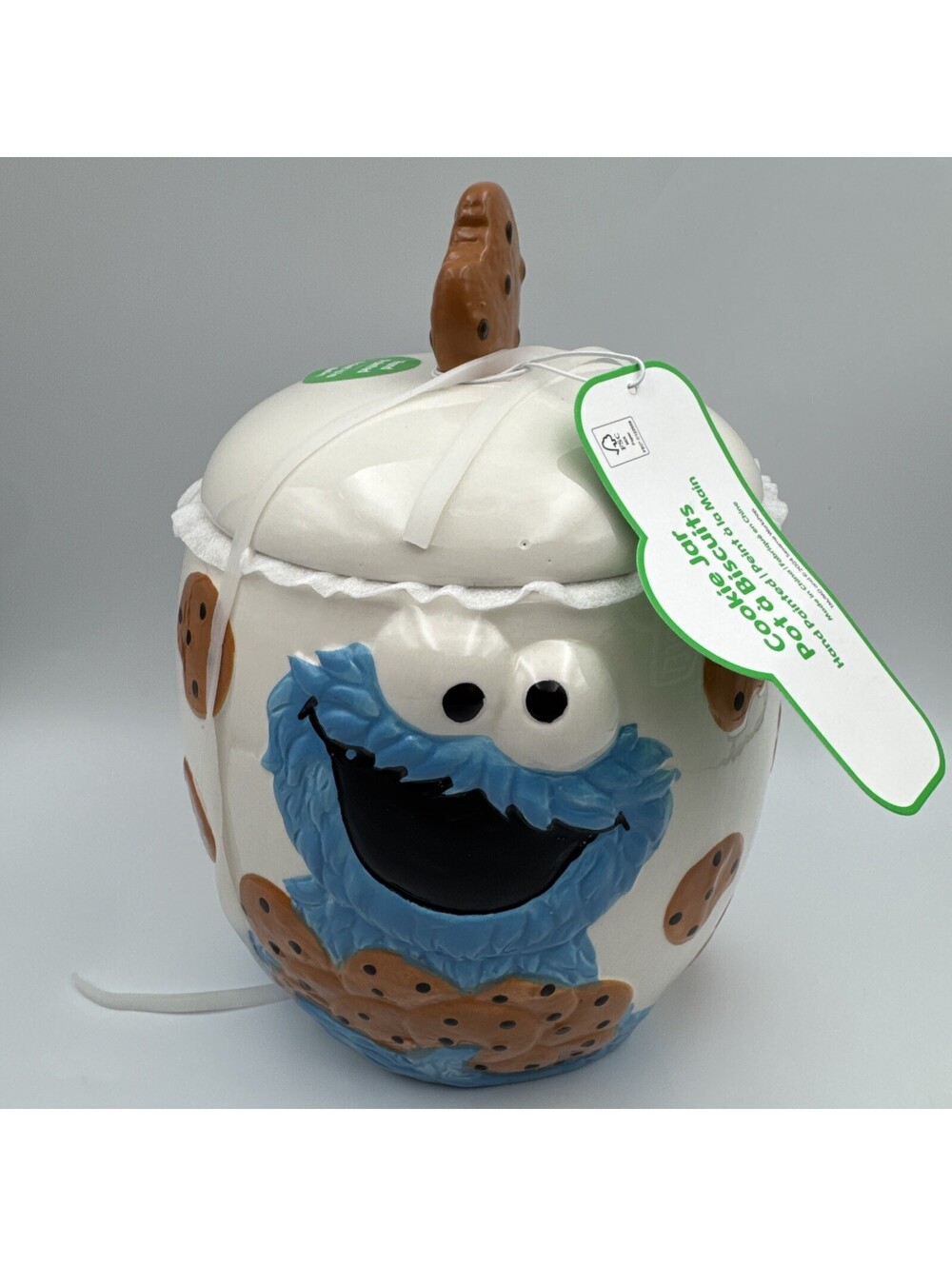 Cookie Monster Sesame Street Muppets, Ceramic Cookie Jar 11'' x 8 "